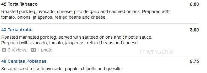 Don Pepe Tortas & Jugos - Brooklyn, NY menu_pic