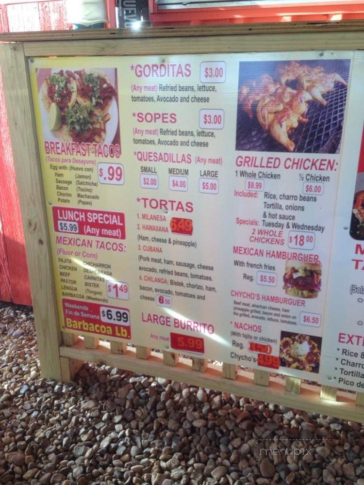 /250139978/Chychos-Tacos-Al-Carbon-Menu-Spring-TX - Spring, TX