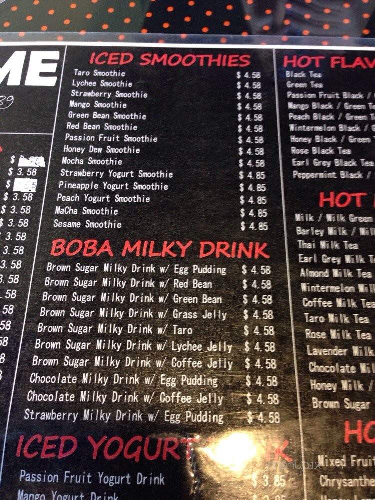 Freshia Tea Time - Walnut, CA menu_pic