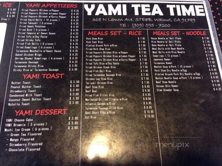 Freshia Tea Time - Walnut, CA menu_pic