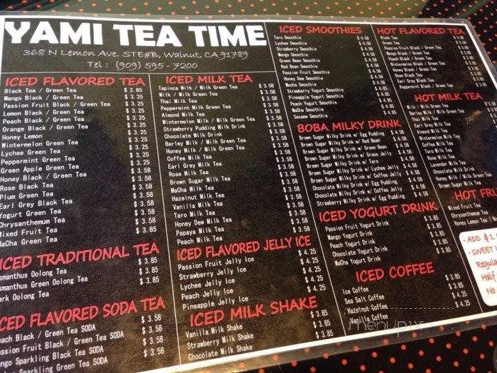 Freshia Tea Time - Walnut, CA menu_pic