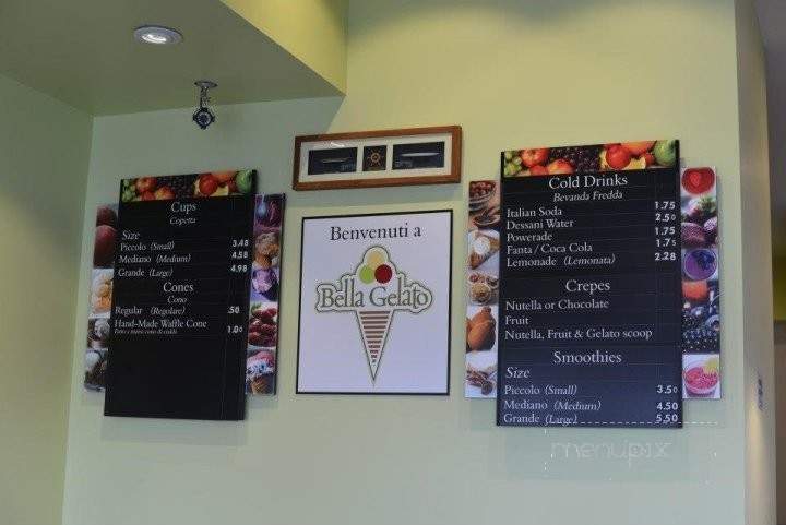 Bella Gelato - Redondo Beach, CA menu_pic