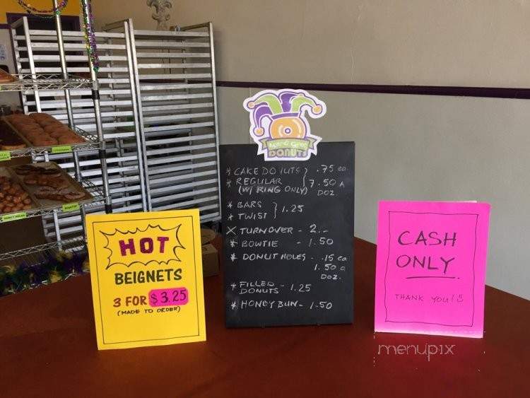 Mardi Gras Donuts - Seattle, WA menu_pic