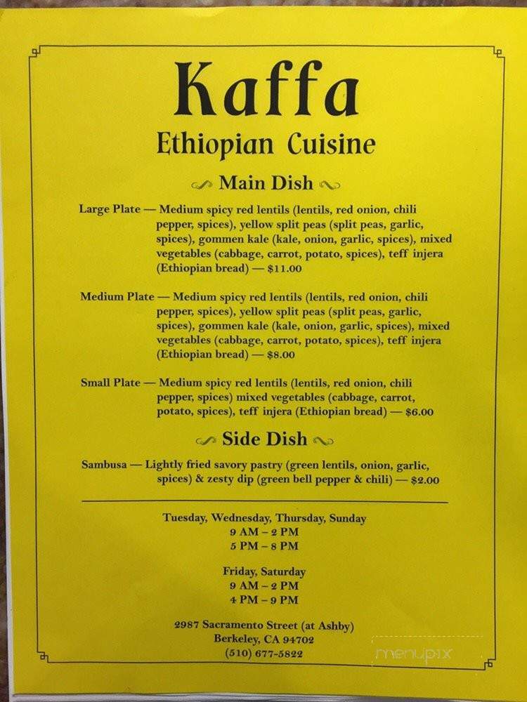 /250286998/Kaffa-Ethiopian-Cuisine-Berkeley-CA - Berkeley, CA