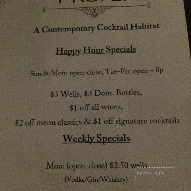 Proper - Fort Worth, TX menu_pic