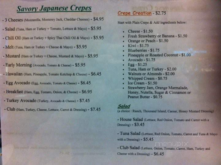 iCrave - Capitola, CA menu_pic