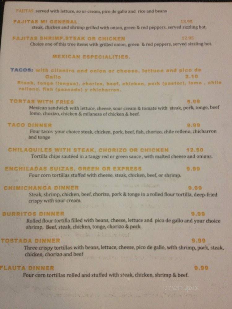 Mi General - Hoffman Estates, IL menu_pic