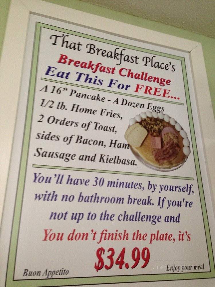 That Breakfast Place - Windham, CT menu_pic