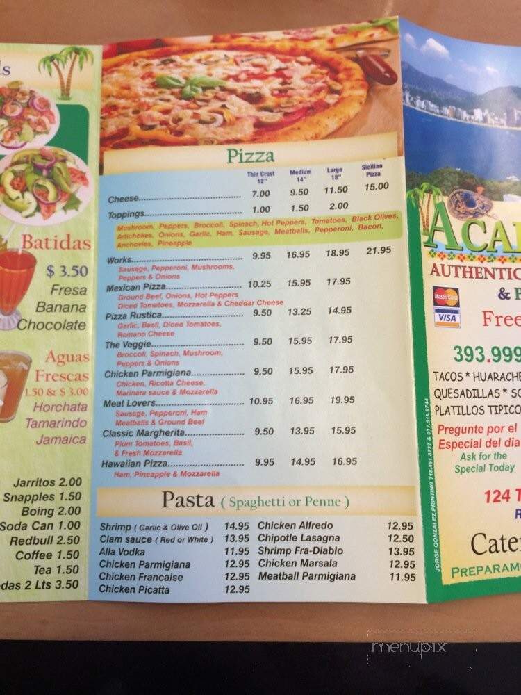 Acapulco - Raritan, NJ menu_pic