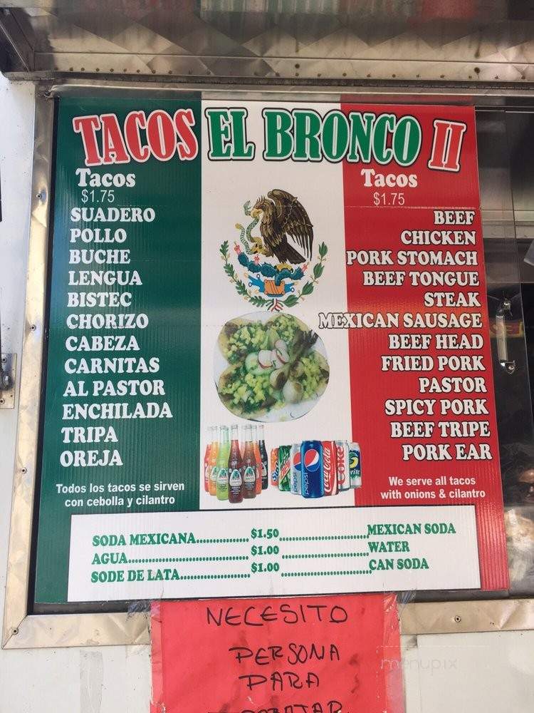 Tacos El Bronco II - Bronx, NY menu_pic
