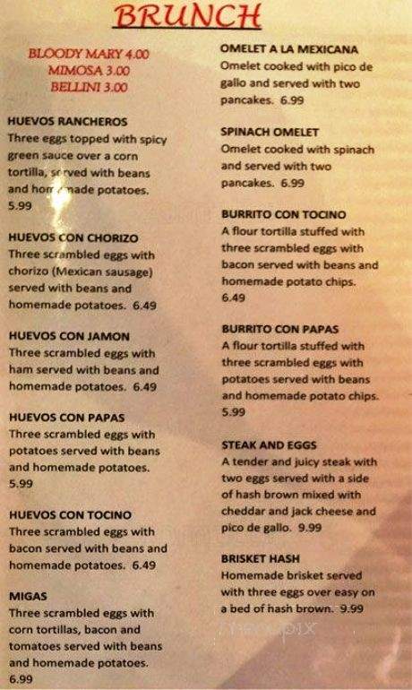 Dos Chavos - Rowlett, TX menu_pic