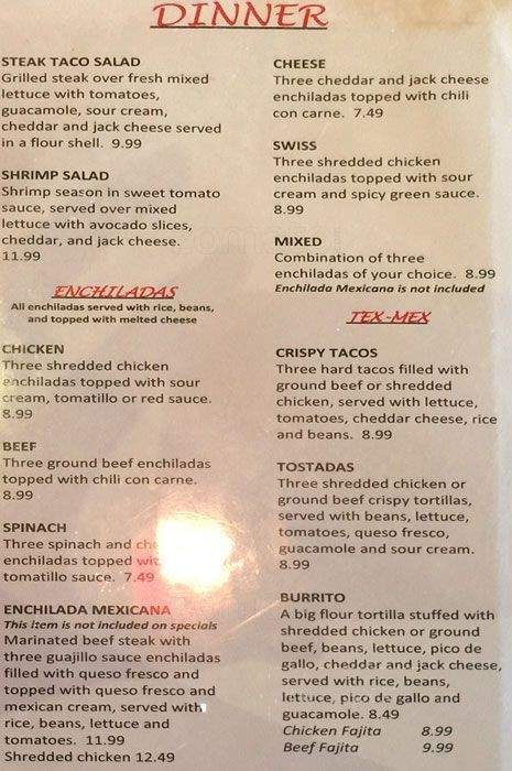 Dos Chavos - Rowlett, TX menu_pic