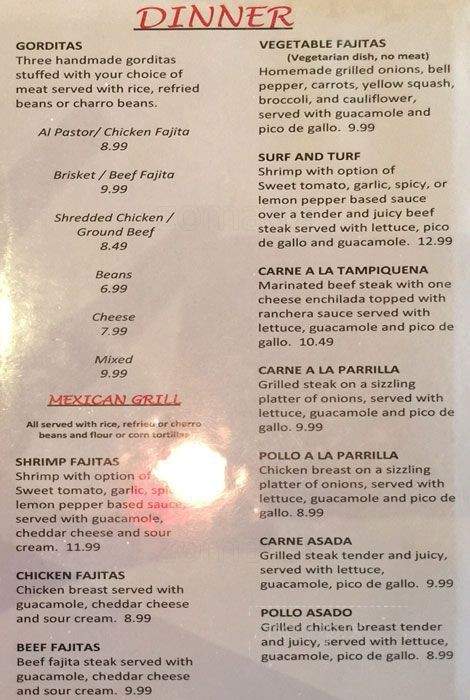 Dos Chavos - Rowlett, TX menu_pic