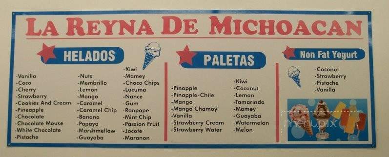 La Reyna de Michoacan - Reseda, CA menu_pic