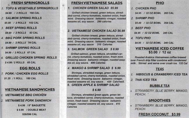 Fresh Rolls - University Place, WA menu_pic