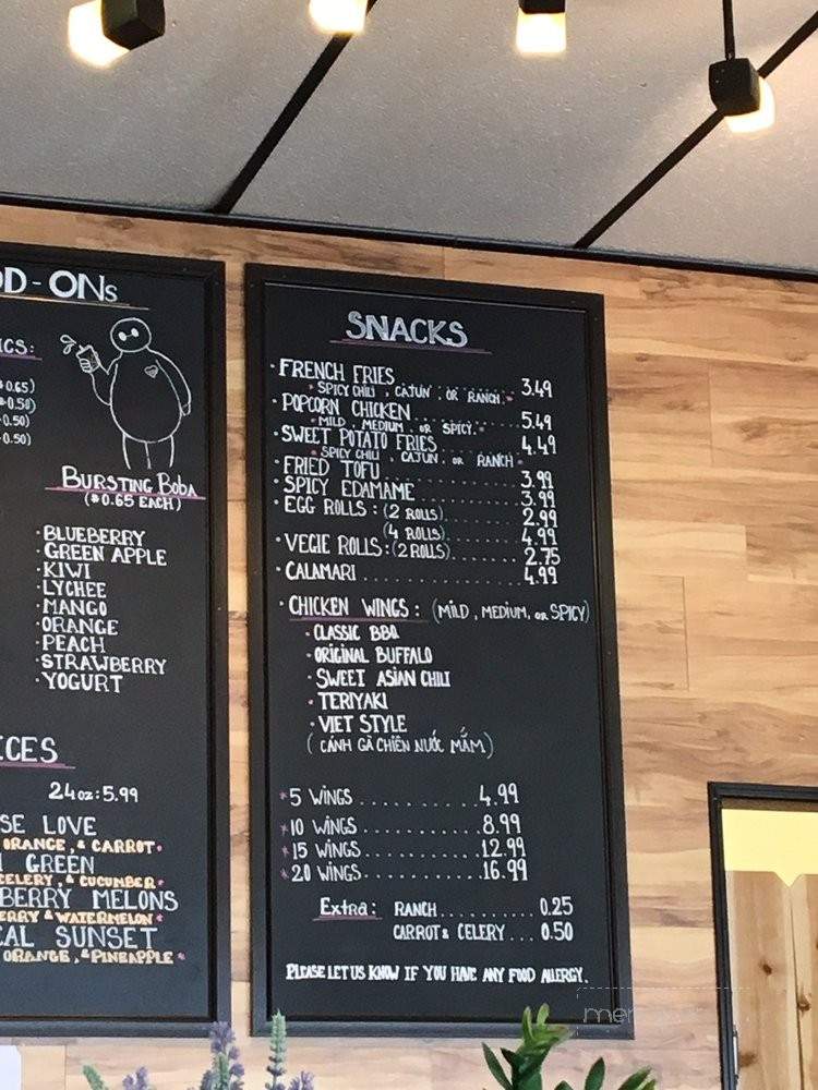 Rustic Bubble Tea Cafe - Albuquerque, NM menu_pic