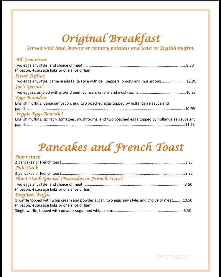 Angel's Restaurant - Richmond, CA menu_pic