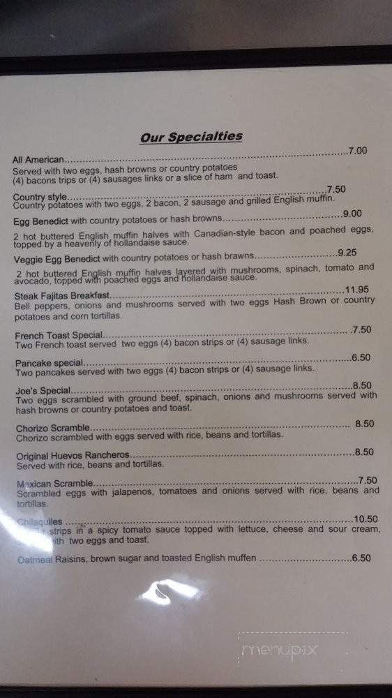 Angel's Restaurant - Richmond, CA menu_pic