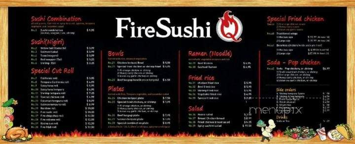 Fire Sushi Express - Fresno, CA menu_pic