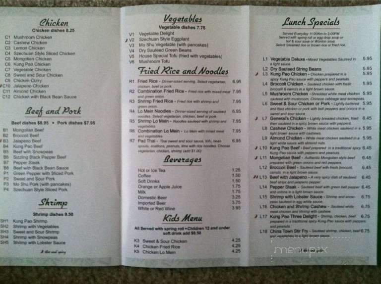 Tjin china diner discount