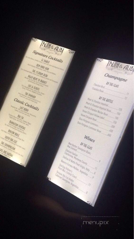 Truth & Alibi - Dallas, TX menu_pic