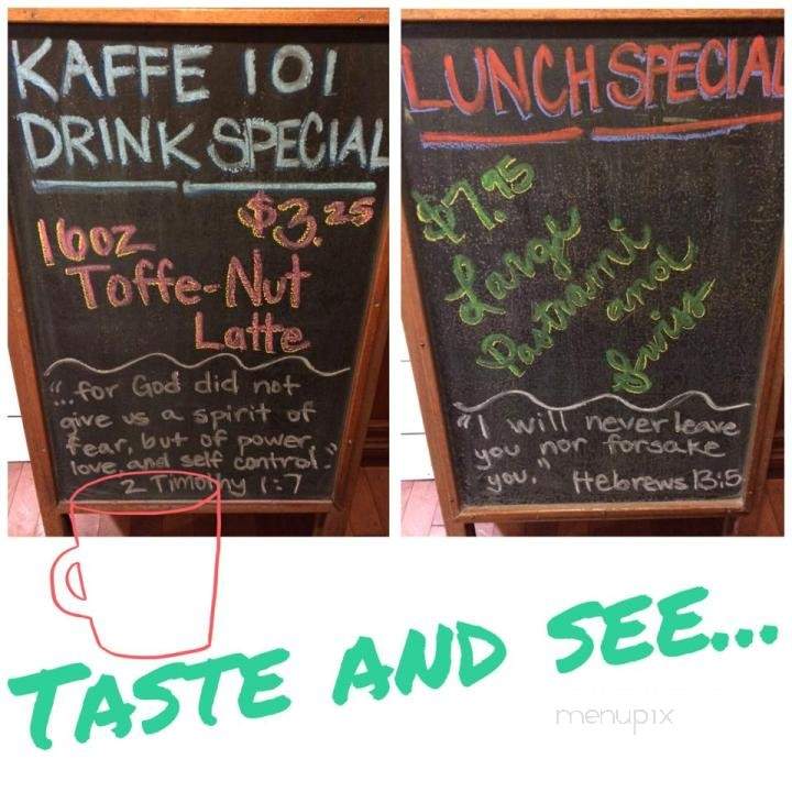 Kaffe 101 - Coos Bay, OR menu_pic