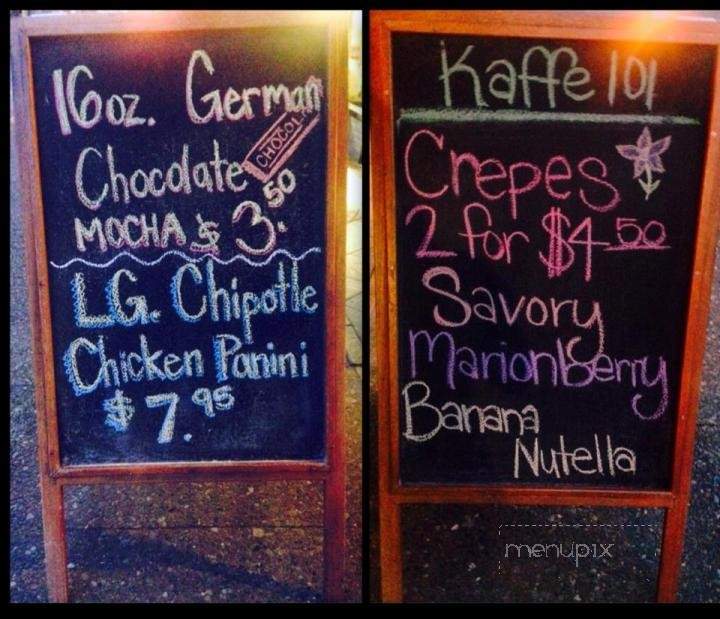 Kaffe 101 - Coos Bay, OR menu_pic