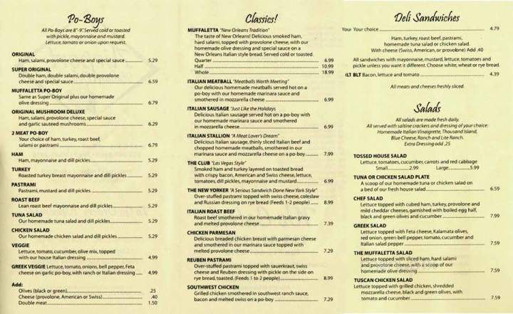 Airport Italian Deli - Houston, TX menu_pic