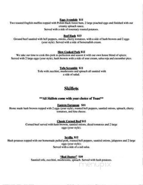 The Avondale Coffee & Grill House - Chicago, IL menu_pic