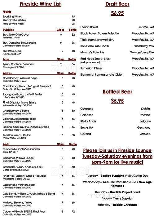 Fireside Cellars - Woodinville, WA menu_pic