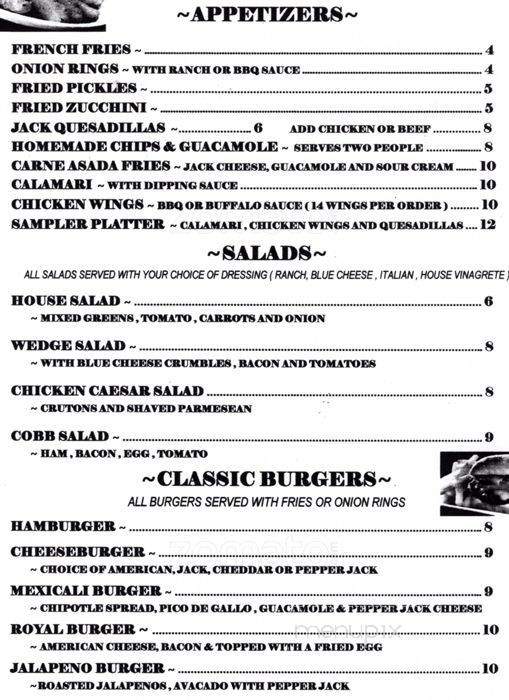 Tony P's - San Jose, CA menu_pic