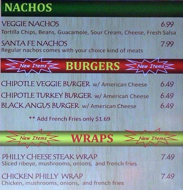 Dr. Burrito - Sunnyvale, CA menu_pic