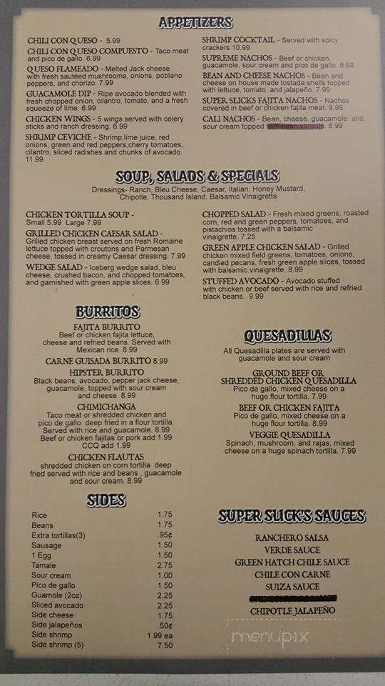 Super Slicks - Buda, TX menu_pic
