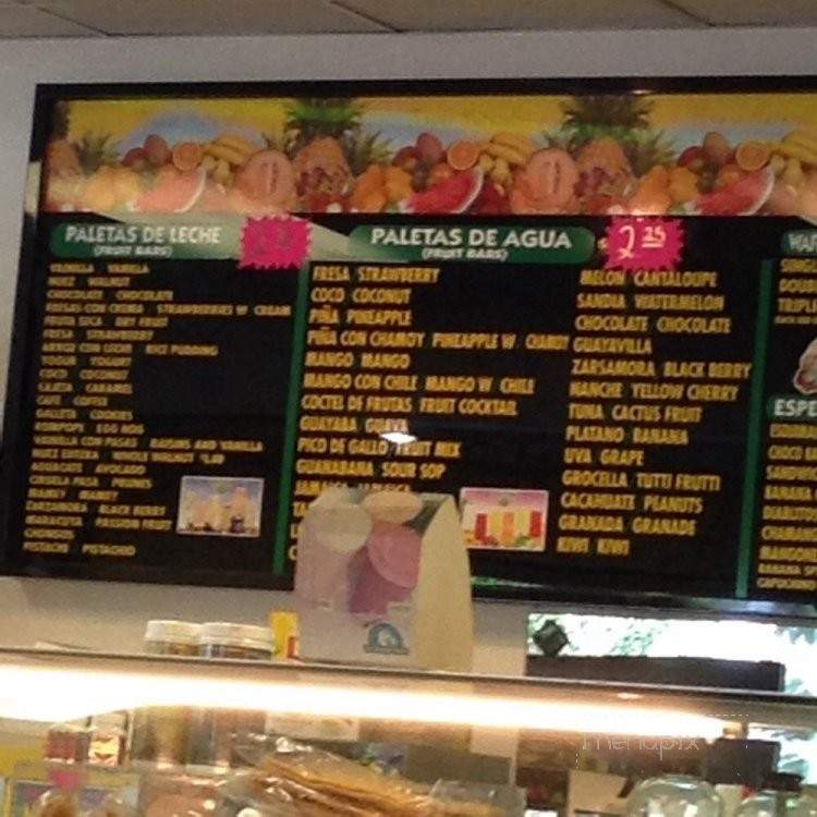 Paleteria La Reyna De Michoacan - El Monte, CA menu_pic