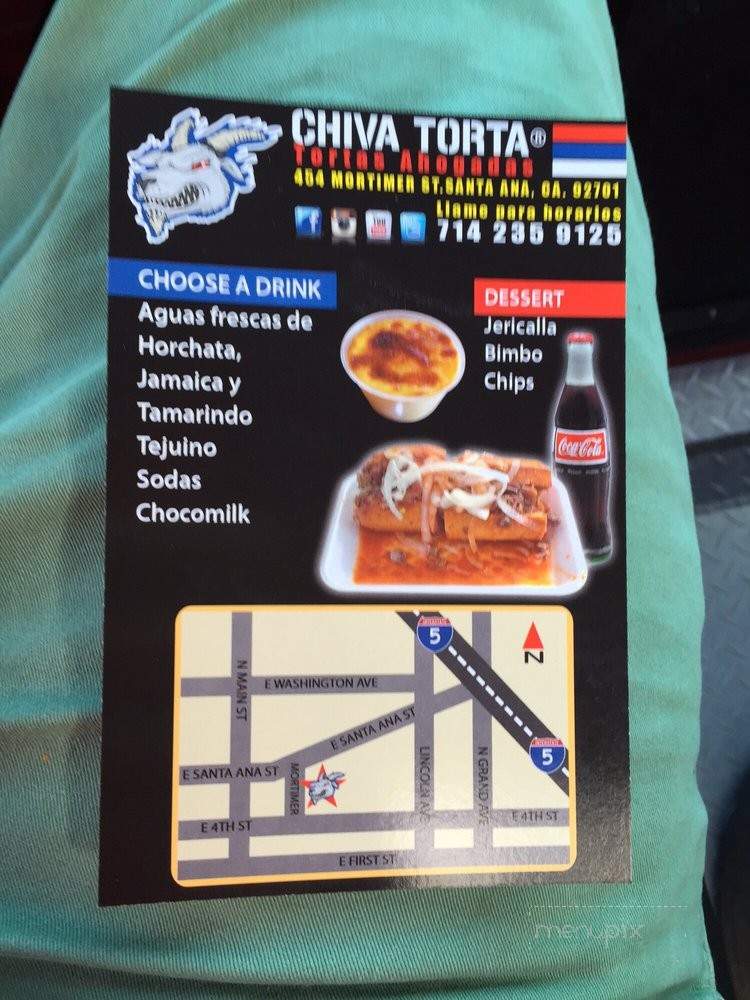 Chiva Torta - Santa Ana, CA menu_pic