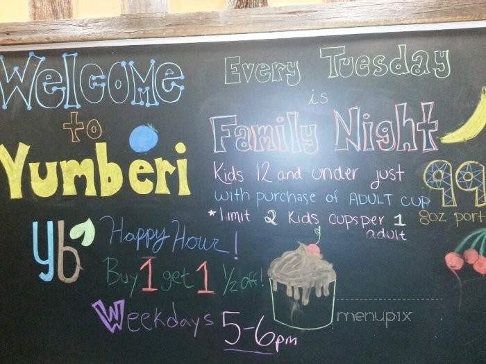 Yumberi Yogurt - Phoenix, AZ menu_pic