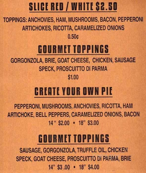 L'industrie Pizzeria - Brooklyn, NY menu_pic