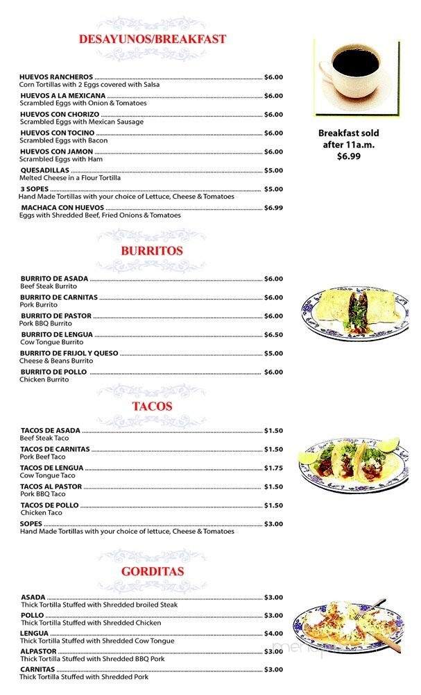 Fanny's Restaurant - Los Angeles, CA menu_pic