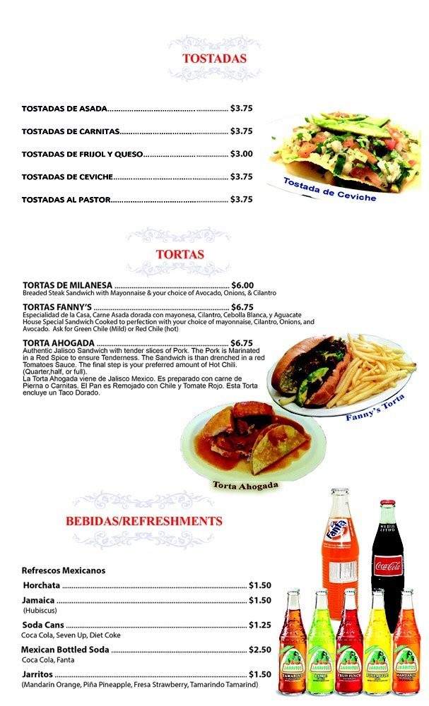 Fanny's Restaurant - Los Angeles, CA menu_pic