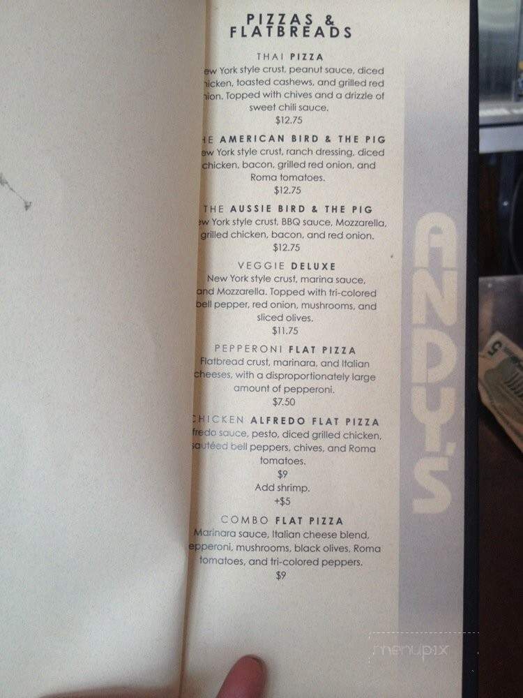 Andy's Bar & Grill - Spokane, WA menu_pic