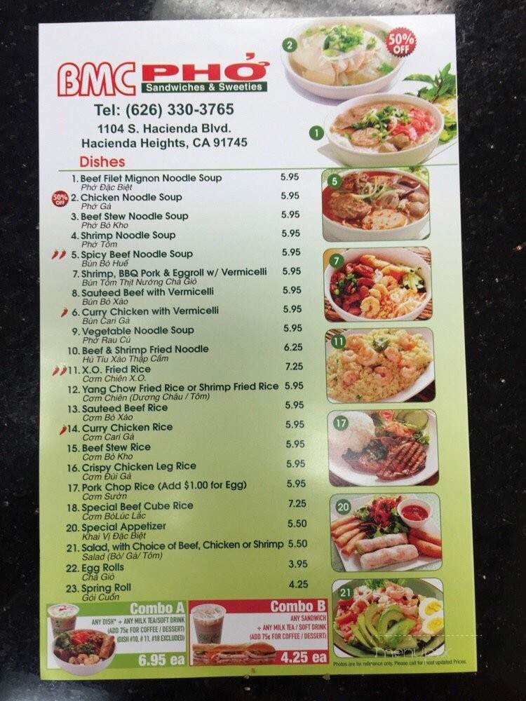 BMC Pho - Hacienda Heights, CA menu_pic