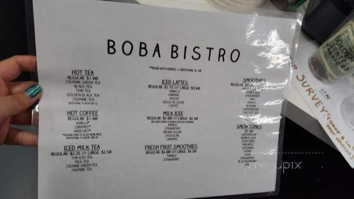 Boba Bistro - Canyon Country, CA menu_pic