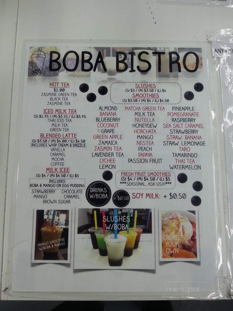 Boba Bistro - Canyon Country, CA menu_pic