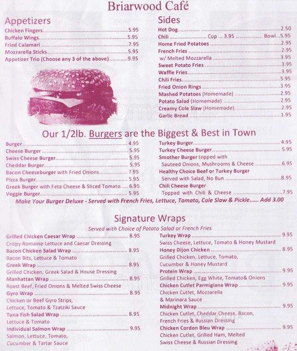 Briarwood Cafe - Jamaica, NY menu_pic