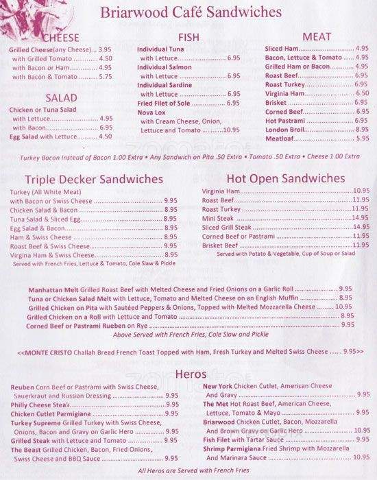 Briarwood Cafe - Jamaica, NY menu_pic