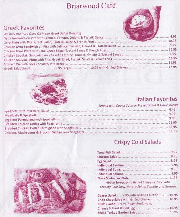 Briarwood Cafe - Jamaica, NY menu_pic