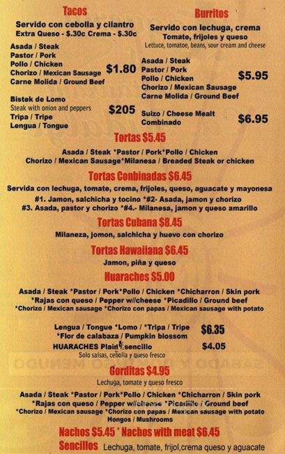 Taqueria & Restaurant Cd. Hidalgo - Chicago, IL menu_pic