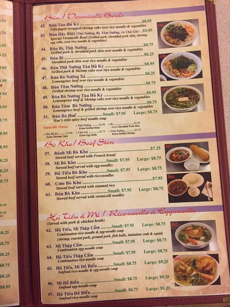 Pho Hung - Fort Worth, TX menu_pic