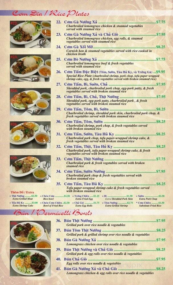 Pho Hung - Fort Worth, TX menu_pic