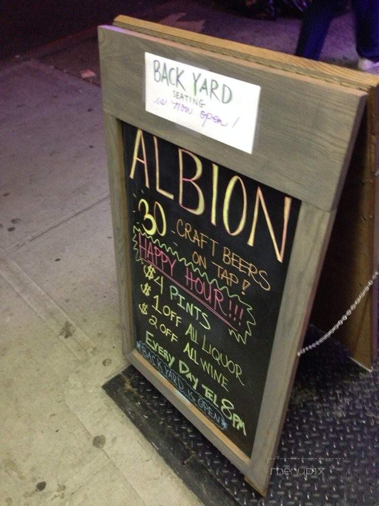Albion - New York, NY menu_pic